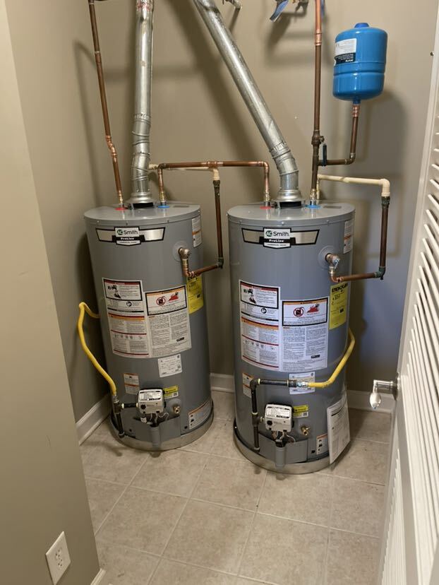 Dual A.O. Smith ProLine replacement with expansion tank
