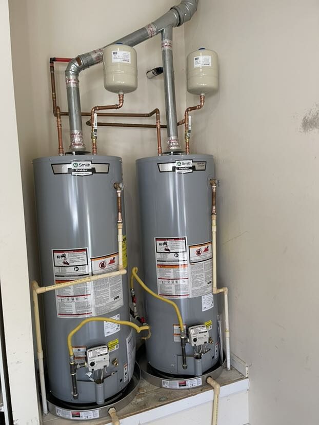 Dual A.O. Smith gas water heater replacement
